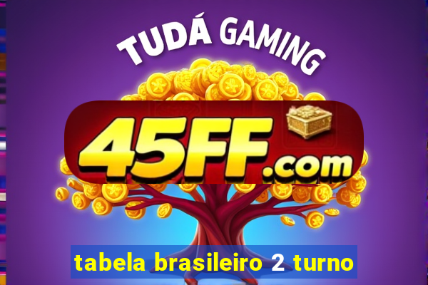 tabela brasileiro 2 turno